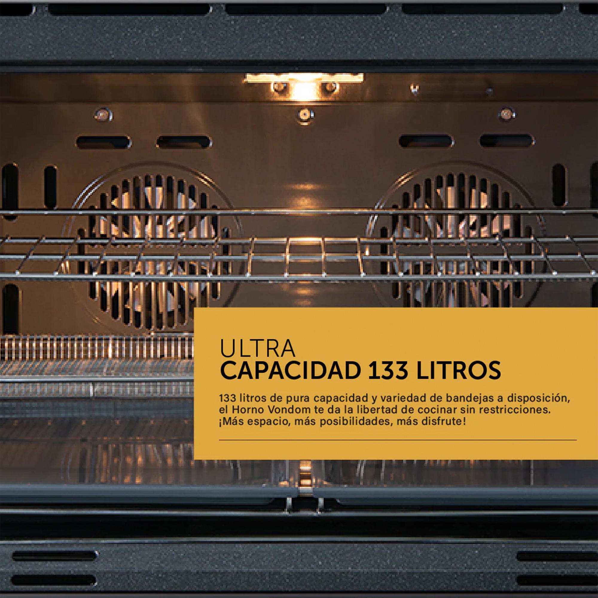 Horno Electrico Vondom Empotrable Pirolitico Airfry 90c 133 Litros